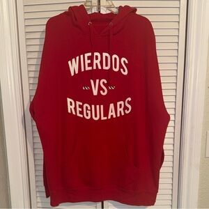 RCHWRDO Clthng Brnd ❤️ Red ❤️ Hoodie “Wierdos VS Regulars” - 2XL